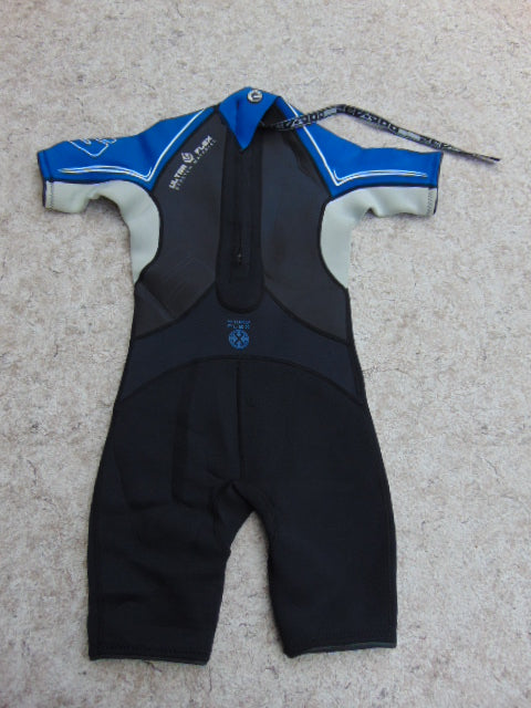 Wetsuit Child Size 10 Seadoo 2-3 mm Neoprene Black Grey Blue Excellent