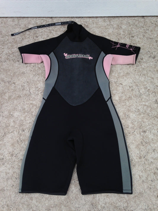 Wetsuit Ladies Size 11-12 Sea Doo Pink Black Grey 2-3 mm Surf Ski Excellent