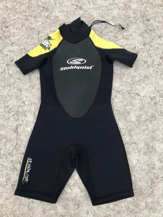 Wetsuit Child Size 5-6 Stohlquist Black Yellow 2-3 mm Neoprene Excellent