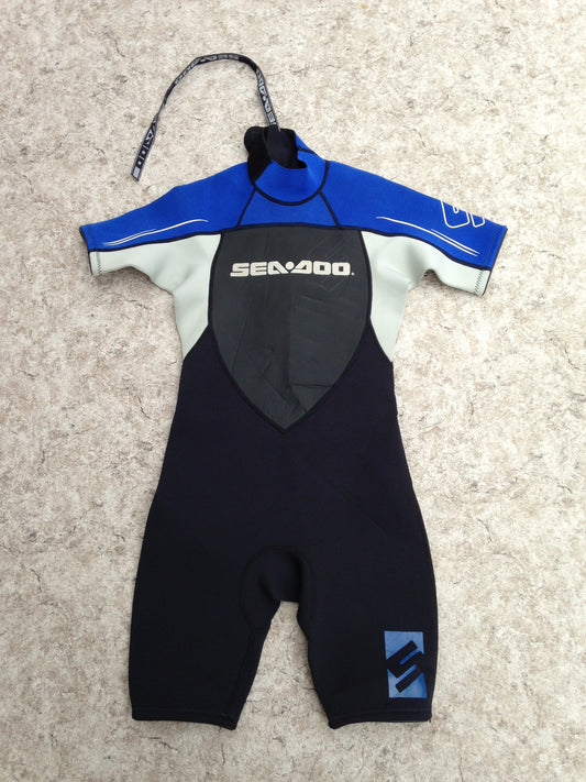 Wetsuit Child Size 10 Sea Doo Blue Grey Black 2-3 mm New Demo Model