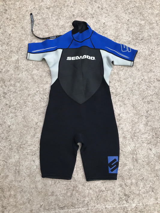 Wetsuit Child Size 14 Sea Doo Blue Black Grey  2-3 mm Surf Ski New Demo Model