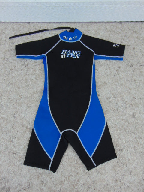 Wetsuit Child Size 10-12 Hang Ten Black Blue 2-3 mm Neoprene Excellent