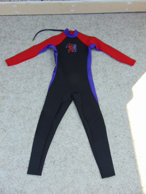 Wetsuit Men's Size Medium Full Course 2-3 mm Neoprene Surf Black Red Purple