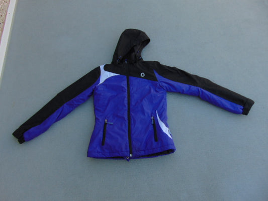 Winter Coat Ladies Size X Small Etirel Snowboarding With Snow Belt Purple Black Like New