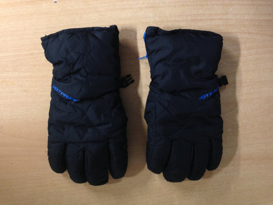 Winter Gloves and Mitts Child Size 7-9 Hot Paws Black Blue Excellent Snowboarding