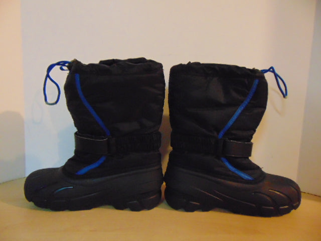 Winter Boots Child Size 3 Sorel Blue Black With Liners Excellent