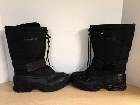 Winter Boots Men's Size 8 Kamik Black With Liner Excellent