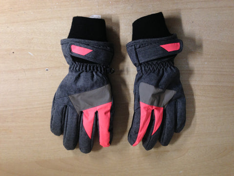 Winter Gloves and Mitts Child Size 10-12 Grey Coral Excellent
