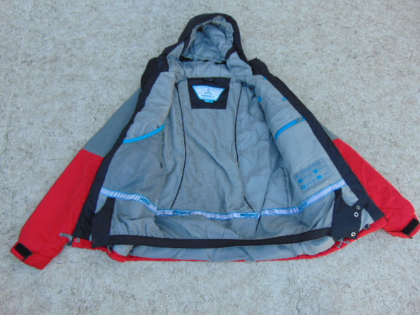 Winter Coat Child Size 10-12 FireFly Red Grey Black With Snow Belt Snowboarding Excellent