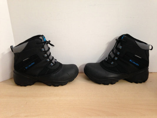 Winter Boots Child Size 4 Columbia Hiking Boot Style Waterproof Winter Black Excellent