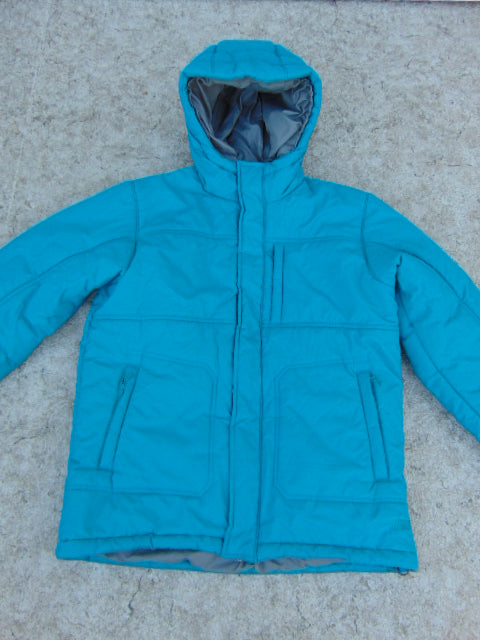 Winter Coat Child Size 14 MEC Parka  Teal Grey Excellent