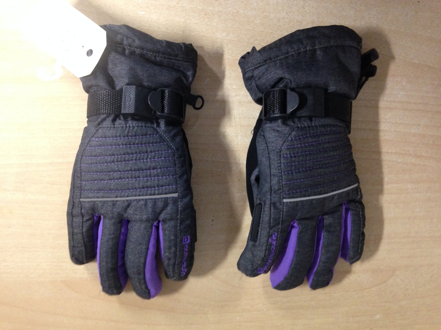 Winter Gloves and Mitts Child Size 12-14 Outbound Waterproof Grey Purple Excellent