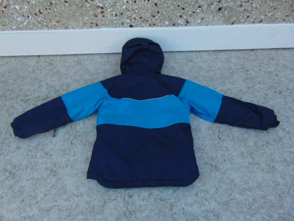 Winter Coat Child Size 6-7 Columbia Navy Teal Snowboarding With Snow Belt Excellent
