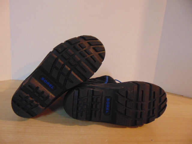 Winter Boots Child Size 3 Sorel Blue Black With Liners Excellent
