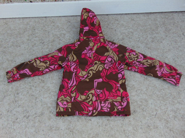 Winter Coat Child Size 10-12 Burton Fushia Multi With Snow Belt Snowboarding