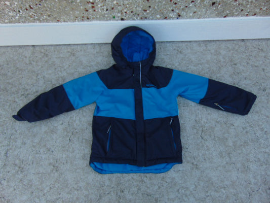 Winter Coat Child Size 6-7 Columbia Navy Teal Snowboarding With Snow Belt Excellent