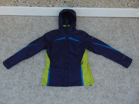 Winter Coat Ladies Size Medium Columbia With Fleece Zip In Liner Blue Lime New Demo Model