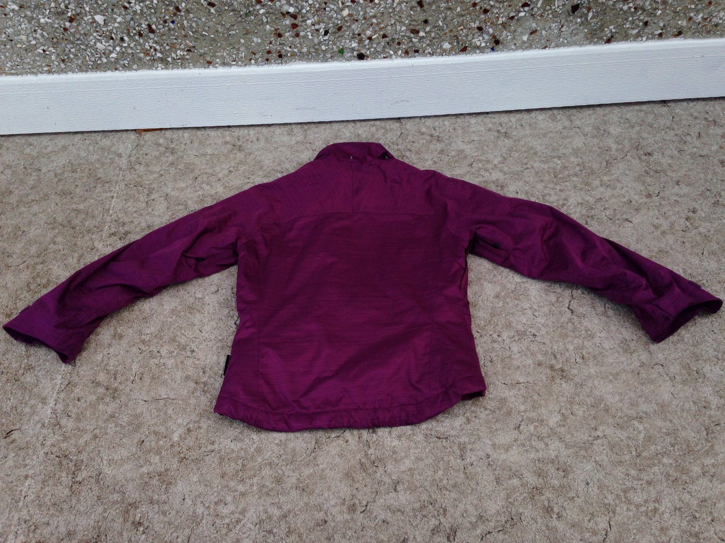 Winter Coat Child Size 12 Helly Hansen Purple With Snow Belt Waterproof Sealed Zippers and Seams No Hood Excellent