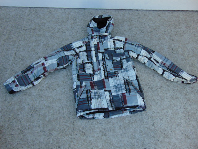 Winter Coat Men's Size Medium Ripzone With Snow Belt Grey Black Multi Excellent