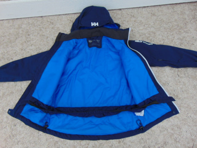 Winter Coat Child Size 12 Helly Hansen Snowboarding With Snow Belt Marine Blue Red Excellent Quality