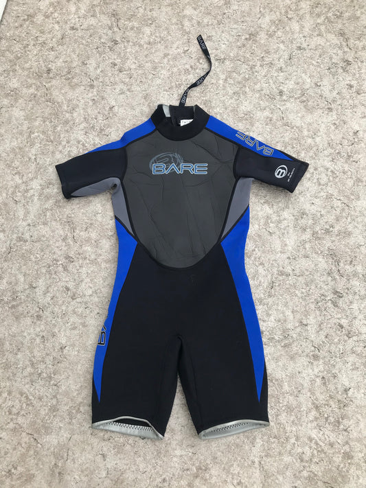 Wetsuit Child Size 10 Bare 2-3 MM Blue Black As  New Demo