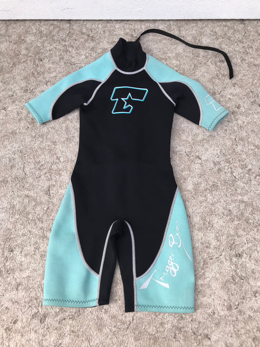 Wetsuit Child Size 10 Black Aqua  2-3 mm Neoprene Excellent