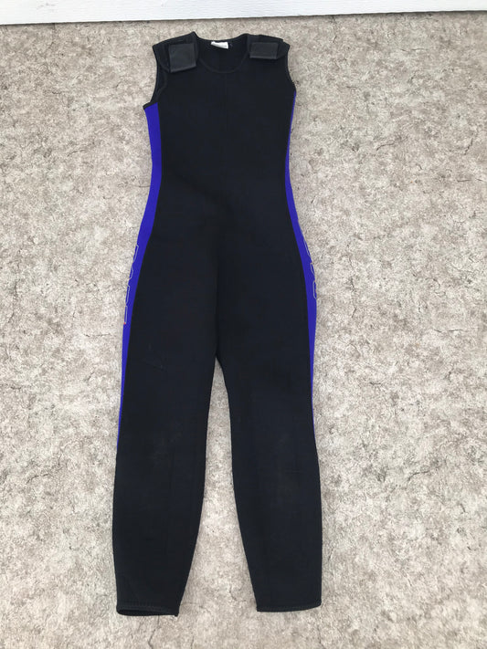 Wetsuit Child Size 10 Full John Bare Black Purple 2-3 mm Neoprene Excellent