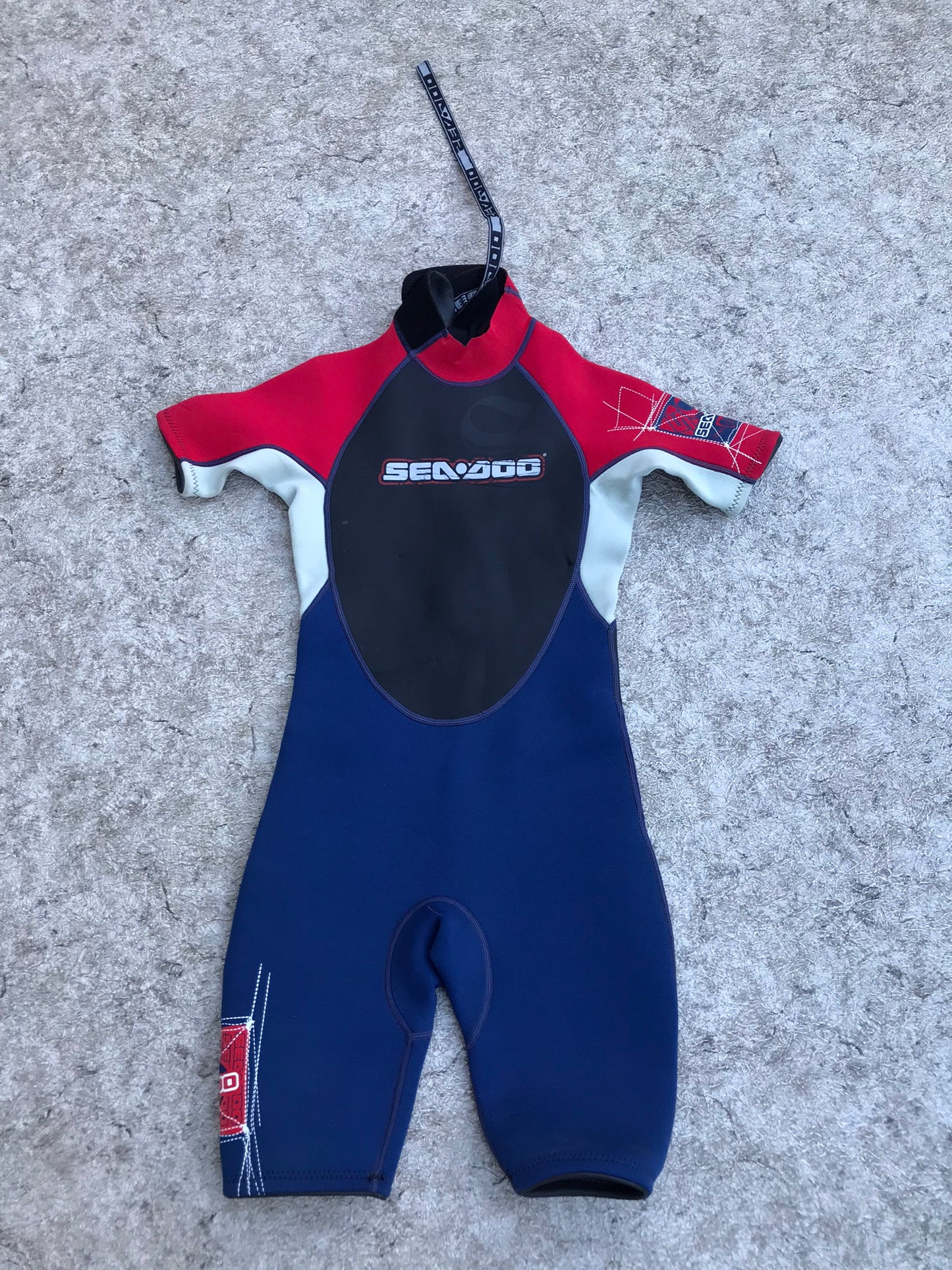 Wetsuit Child Size 10 Sea Doo Blue Red Grey 2-3 mm