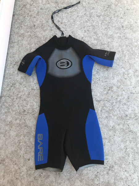 Wetsuit Child Size 12 Bare 2-3 MM Silver Blue Black Excellent