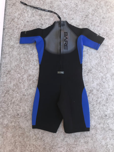 Wetsuit Child Size 12 Bare 2-3 MM Silver Blue Black Excellent