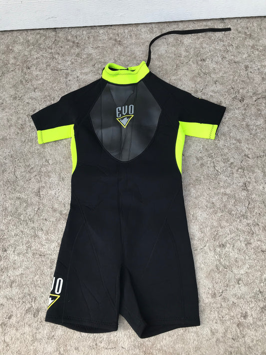 Wetsuit Child Size 12 Evo Black Lime  3 mm Neoprene Excellent