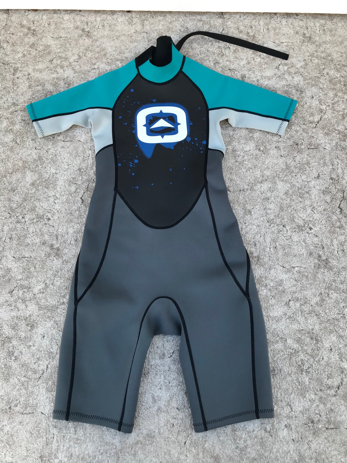 Wetsuit Child Size 12 Outbound Teal Grey Black 2-3 mm
