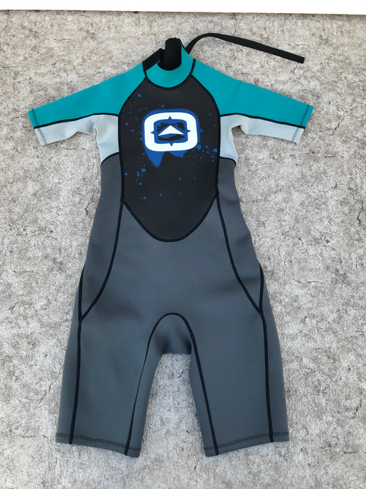 Wetsuit Child Size 12 Outbound Teal Grey Black 2-3 mm