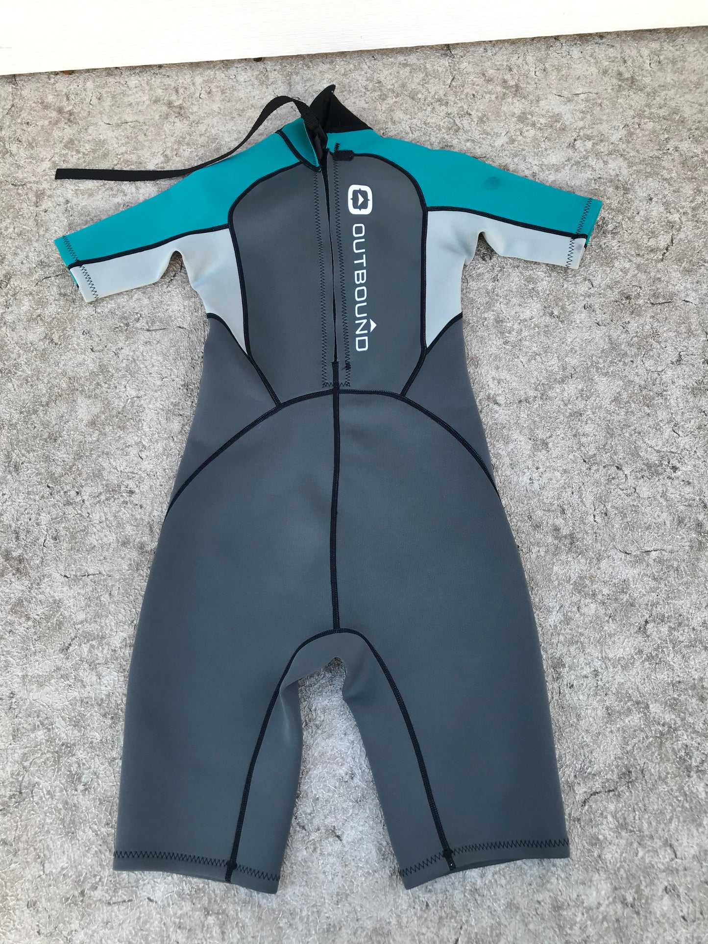 Wetsuit Child Size 12 Outbound Teal Grey Black 2-3 mm