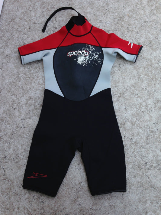 Wetsuit Child Size  12 Speedo Black Grey Red 2-3 mm Neoprene New Demo Model