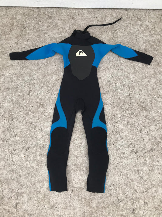 Wetsuit Child Size 4-6 Full QuickSilver 4-3 mm Surf Black Blue