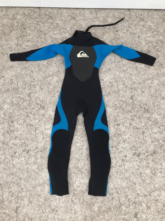Wetsuit Child Size 4-6 Full QuickSilver 4-3 mm Surf Black Blue