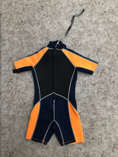 Wetsuit Child Size 6 Attitude Navy and Orange 2-3 mm
