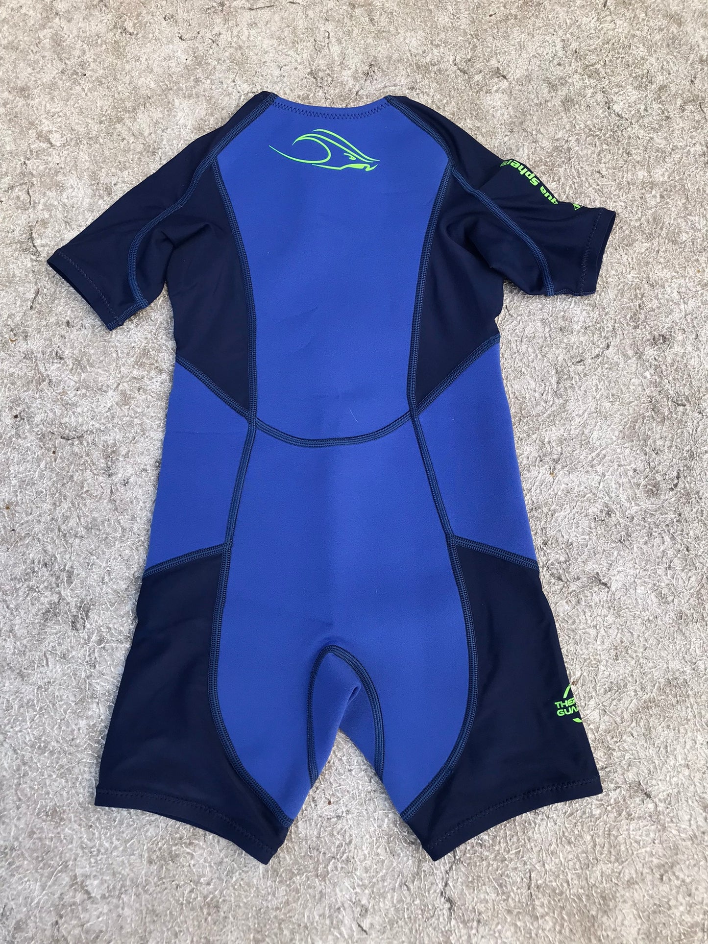 Wetsuit Child Size 6 StingRay 1-2 mm Swim Wear Blue Lime