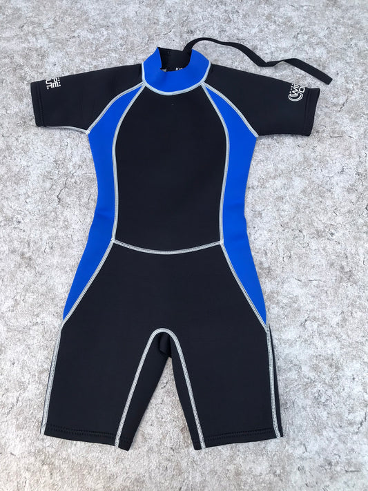 Wetsuit Child Size 7-9 Wipeout Black Blue 2-3 mm Neoprene New Demo Model