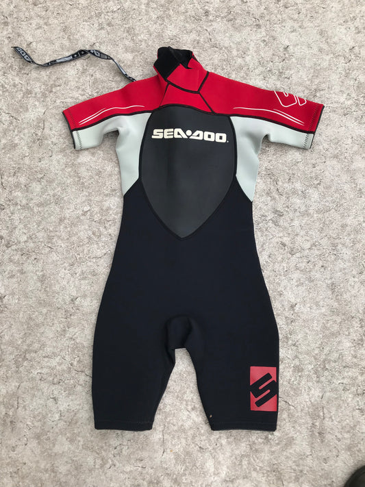 Wetsuit Child Size 8 Sea Doo Red Grey Black 2-3 mm Neoprene New Demo Model