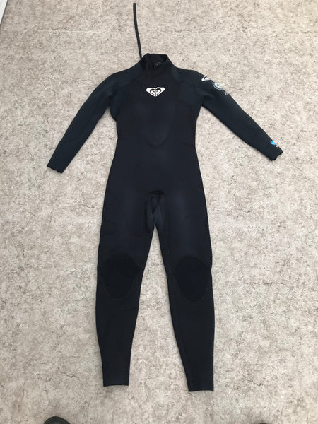 Wetsuit Ladies Full Size 10 Roxy 4-3 mm Neoprene Surf Black Minor Wear