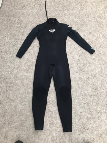 Wetsuit Ladies Full Size 10 Roxy 4-3 mm Neoprene Surf Black Minor Wear