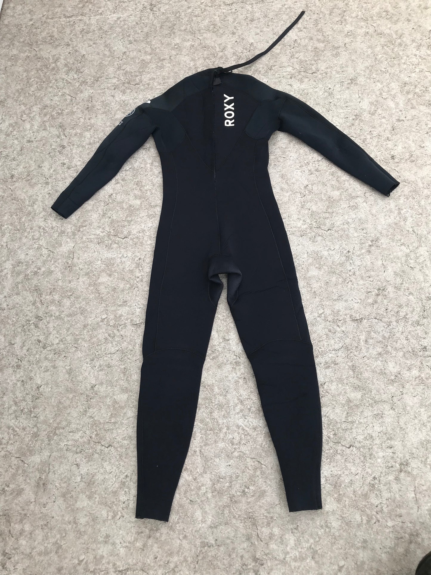 Wetsuit Ladies Full Size 10 Roxy 4-3 mm Neoprene Surf Black Minor Wear