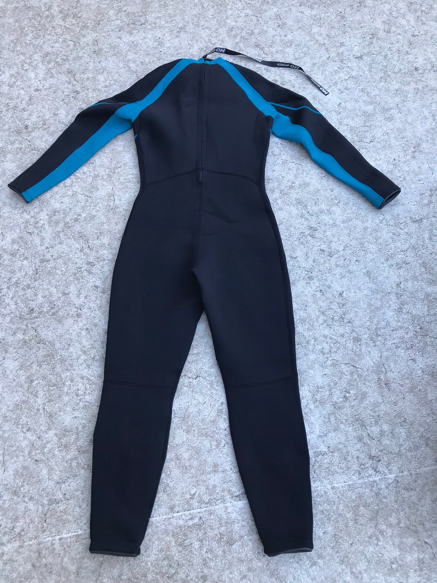 Wetsuit Ladies Size 13-14 Full HO Sports 3-4 mm Black Blue Excellent