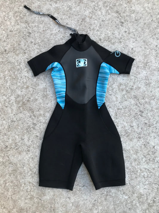 Wetsuit Ladies Size 5-6 Body Glove 2-3 mm Teal Blue Black Excellent