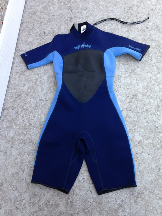 Wetsuit Ladies Size 9-10 Bare Blue on Blue 2-3 mm Neoprene Excellent As New
