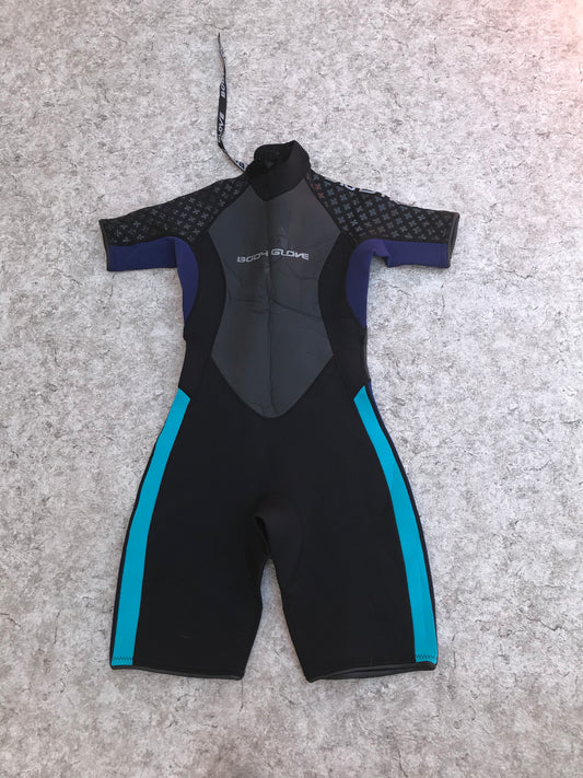 Wetsuit Ladies Size 9-10 Body Glove 2-3 mm Black Blue Teal Excellent