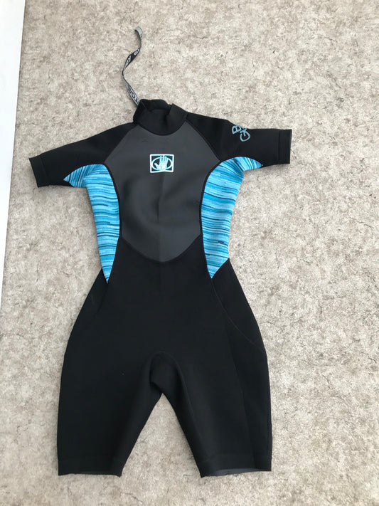Wetsuit Ladies Size 9-10 Body Glove 2-3 mm Teal Blue Black Excellent