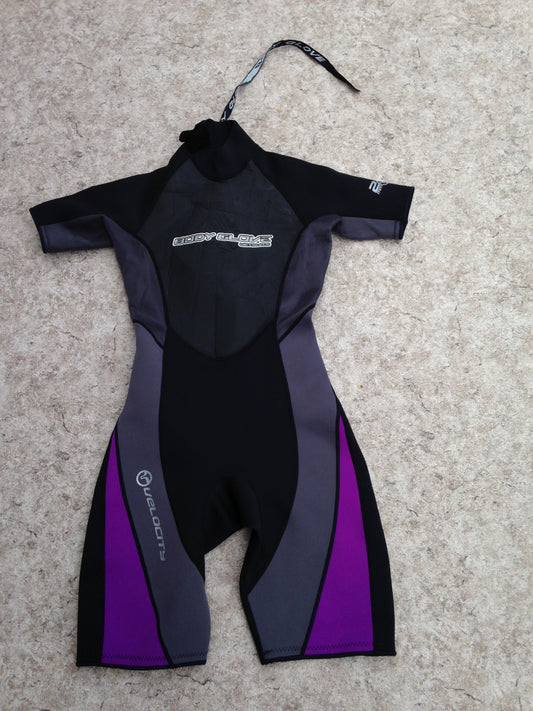 Wetsuit Ladies Size 9-10 Body Glove Black Purple 2-3 mm Neoprene  Excellent